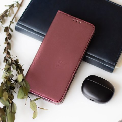 Etui Smart Magnetic do Samsung Galaxy M16 5G burgundowe
