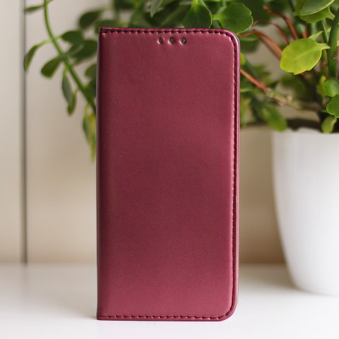 Etui Smart Magnetic do Samsung Galaxy M16 5G burgundowe