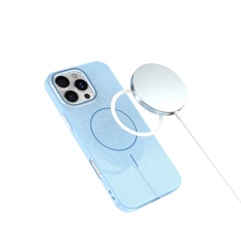 Nakładka Glitter Thin Mag do iPhone 11 niebieska