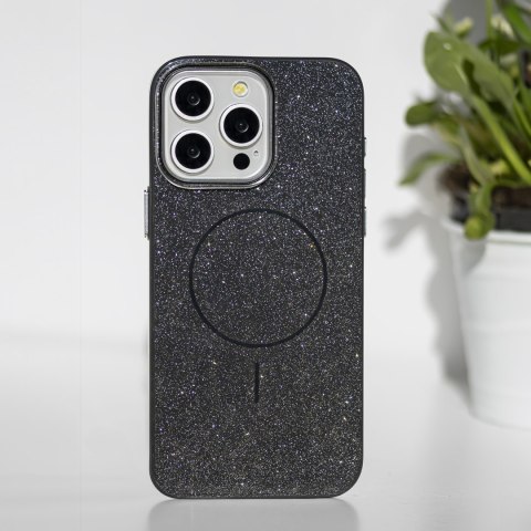 Nakładka Glitter Thin Mag do iPhone 13 6,1" czarna