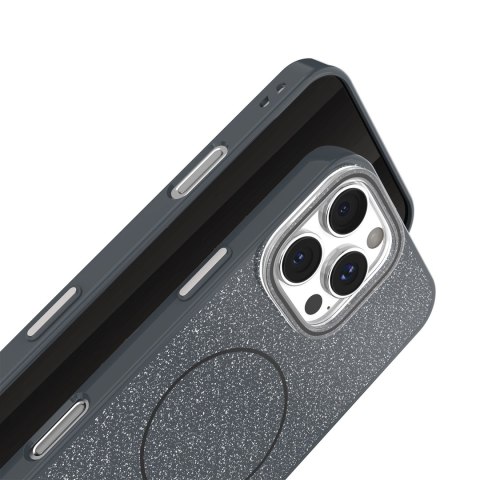 Nakładka Glitter Thin Mag do iPhone 13 6,1" czarna