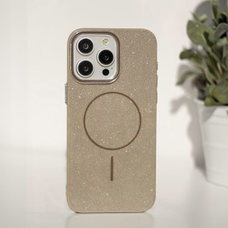 Nakładka Glitter Thin Mag do iPhone 14 Pro 6,1" brązowa