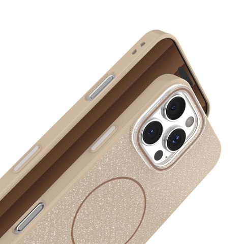 Nakładka Glitter Thin Mag do iPhone 14 Pro 6,1" brązowa Nakładka Glitter Thin Mag do iPhone 14 Pro 6,1" brązowa