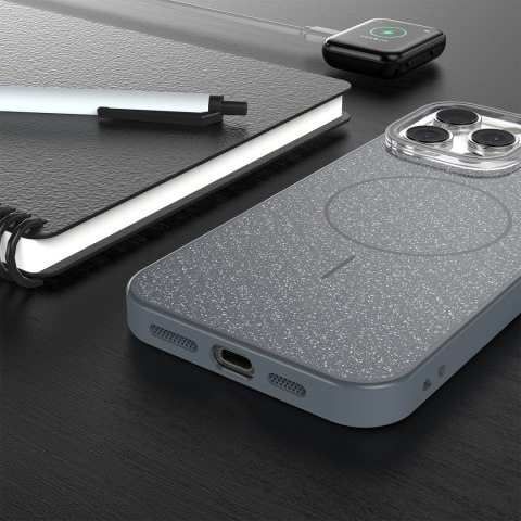 Nakładka Glitter Thin Mag do iPhone 14 Pro 6,1" czarna