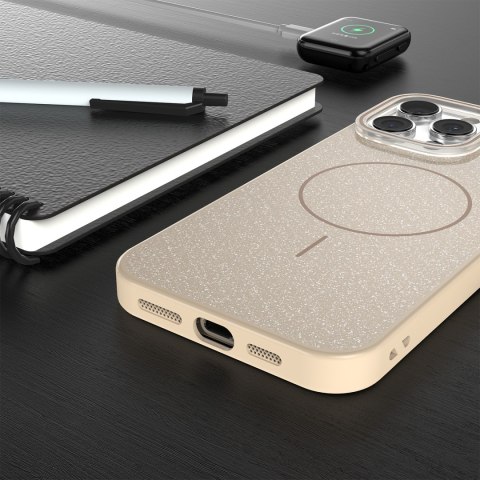 Nakładka Glitter Thin Mag do iPhone 15 6,1" brązowa Nakładka Glitter Thin Mag do iPhone 15 6,1" brązowa