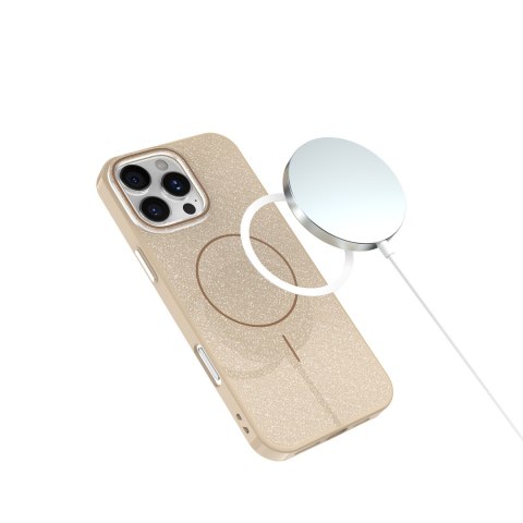 Nakładka Glitter Thin Mag do iPhone 15 6,1" brązowa Nakładka Glitter Thin Mag do iPhone 15 6,1" brązowa