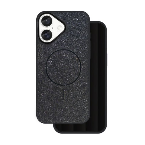 Nakładka Glitter Thin Mag do iPhone 16 6,1" czarna