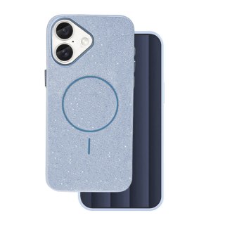 Nakładka Glitter Thin Mag do iPhone 16 6,1" niebieska