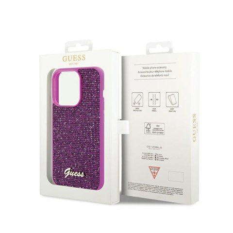 Guess nakładka Hardcase Disco Metal Script do iPhone 14 Pro 6.1 Fuksja Guess nakładka Hardcase Disco Metal Script do iPhone 14 Pro 6.1 Fuksja