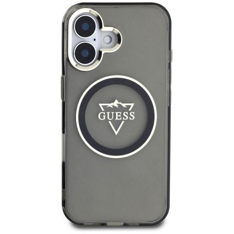 Guess nakładka Hardcase MagSafe IML Metal Mountain Logo do iPhone 16 6,1" Czarna Guess nakładka Hardcase MagSafe IML Metal Mountain Logo do iPhone 16 6,1" Czarna