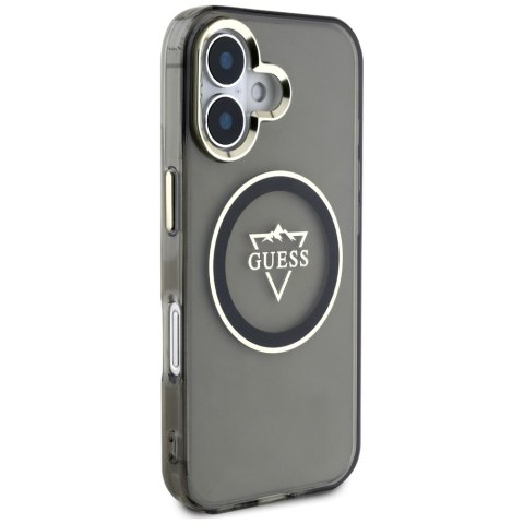 Guess nakładka Hardcase MagSafe IML Metal Mountain Logo do iPhone 16 6,1" Czarna Guess nakładka Hardcase MagSafe IML Metal Mountain Logo do iPhone 16 6,1" Czarna