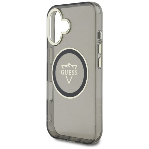 Guess nakładka Hardcase MagSafe IML Metal Mountain Logo do iPhone 16 6,1" Czarna Guess nakładka Hardcase MagSafe IML Metal Mountain Logo do iPhone 16 6,1" Czarna