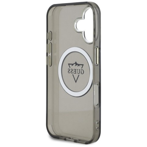 Guess nakładka Hardcase MagSafe IML Metal Mountain Logo do iPhone 16 6,1" Czarna Guess nakładka Hardcase MagSafe IML Metal Mountain Logo do iPhone 16 6,1" Czarna