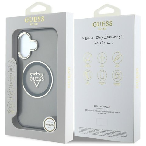 Guess nakładka Hardcase MagSafe IML Metal Mountain Logo do iPhone 16 6,1" Czarna Guess nakładka Hardcase MagSafe IML Metal Mountain Logo do iPhone 16 6,1" Czarna