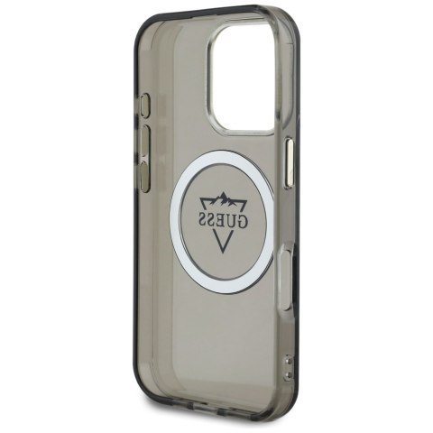Guess nakładka Hardcase MagSafe IML Metal Mountain Logo do iPhone 16 Pro 6,3" Czarna