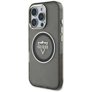 Guess nakładka Hardcase MagSafe IML Metal Mountain Logo do iPhone 16 Pro Max 6,9" Czarna