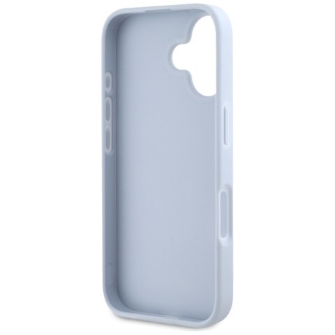 Guess nakładka Hardcase PU Grained Big 4G and Classic Logo do iPhone 16 6,1" Niebieska