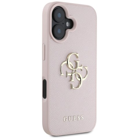 Guess nakładka Hardcase PU Grained Big 4G and Classic Logo do iPhone 16 6,1" Różowa Guess nakładka Hardcase PU Grained Big 4G and Classic Logo do iPhone 16 6,1" Różowa
