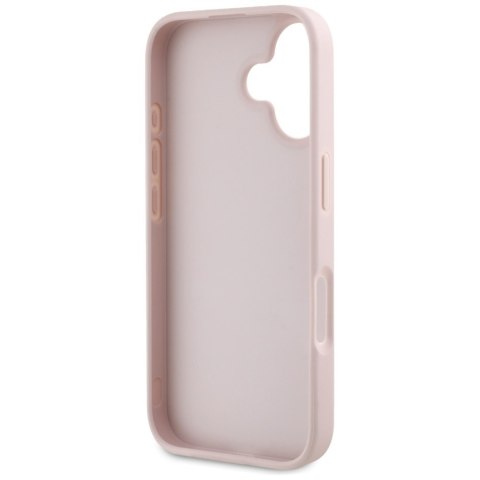 Guess nakładka Hardcase PU Grained Big 4G and Classic Logo do iPhone 16 6,1" Różowa Guess nakładka Hardcase PU Grained Big 4G and Classic Logo do iPhone 16 6,1" Różowa