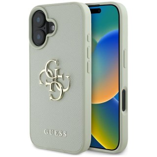 Guess nakładka Hardcase PU Grained Big 4G and Classic Logo do iPhone 16 6,1" Zielona