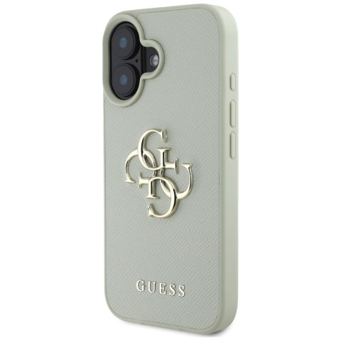 Guess nakładka Hardcase PU Grained Big 4G and Classic Logo do iPhone 16 6,1" Zielona