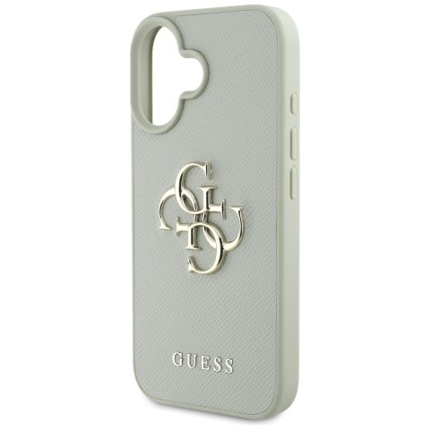 Guess nakładka Hardcase PU Grained Big 4G and Classic Logo do iPhone 16 6,1" Zielona