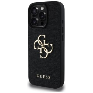 Guess nakładka Hardcase PU Grained Big 4G and Classic Logo do iPhone 16 Pro 6,3" Czarna