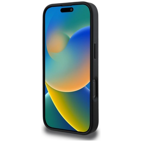Guess nakładka Hardcase PU Grained Big 4G and Classic Logo do iPhone 16 Pro 6,3" Czarna
