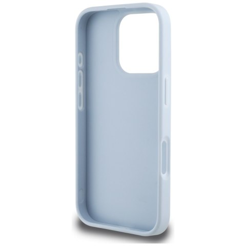 Guess nakładka Hardcase PU Grained Big 4G and Classic Logo do iPhone 16 Pro 6,3" Niebieska