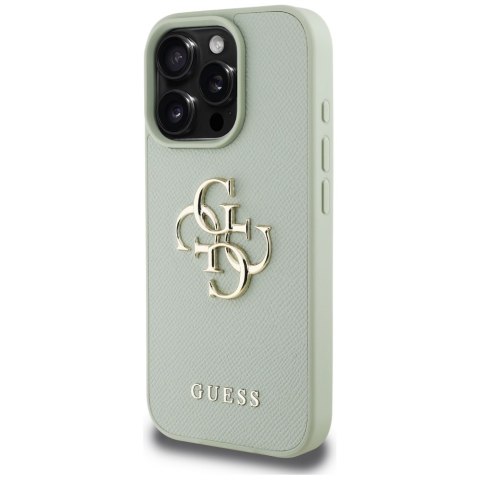 Guess nakładka Hardcase PU Grained Big 4G and Classic Logo do iPhone 16 Pro 6,3" Zielona Guess nakładka Hardcase PU Grained Big 4G and Classic Logo do iPhone 16 Pro 6,3" Zielona