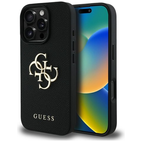 Guess nakładka Hardcase PU Grained Big 4G and Classic Logo do iPhone 16 Pro Max 6,9" Czarna Guess nakładka Hardcase PU Grained Big 4G and Classic Logo do iPhone 16 Pro Max 6,9" Czarna