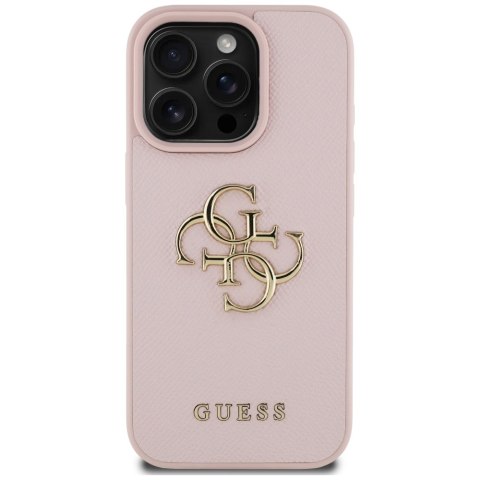 Guess nakładka Hardcase PU Grained Big 4G and Classic Logo do iPhone 16 Pro Max 6,9" Różowa Guess nakładka Hardcase PU Grained Big 4G and Classic Logo do iPhone 16 Pro Max 6,9" Różowa