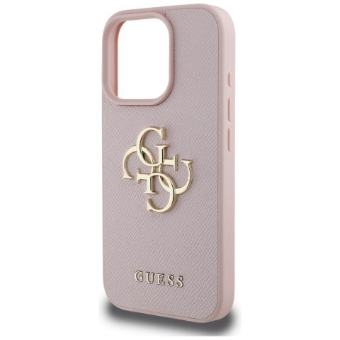 Guess nakładka Hardcase PU Grained Big 4G and Classic Logo do iPhone 16 Pro Max 6,9" Różowa Guess nakładka Hardcase PU Grained Big 4G and Classic Logo do iPhone 16 Pro Max 6,9" Różowa