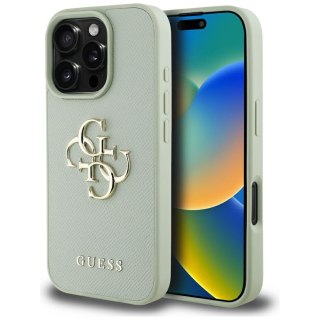 Guess nakładka Hardcase PU Grained Big 4G and Classic Logo do iPhone 16 Pro Max 6,9" Zielona