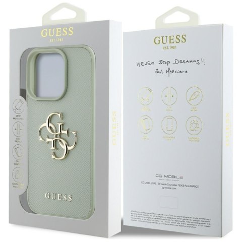 Guess nakładka Hardcase PU Grained Big 4G and Classic Logo do iPhone 16 Pro Max 6,9" Zielona Guess nakładka Hardcase PU Grained Big 4G and Classic Logo do iPhone 16 Pro Max 6,9" Zielona
