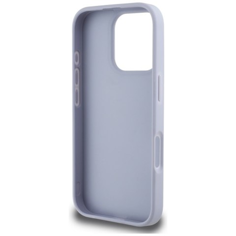 Guess nakładka Hardcase PU Grained Hot Stamp 4G Triangle Metal do iPhone 16 Pro Max 6,9" Fioletowa