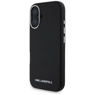 Karl Lagerfeld nakładka Hardcase MagSafe FW Saffiano Metal Logo do iPhone 16 6,1" Czarna