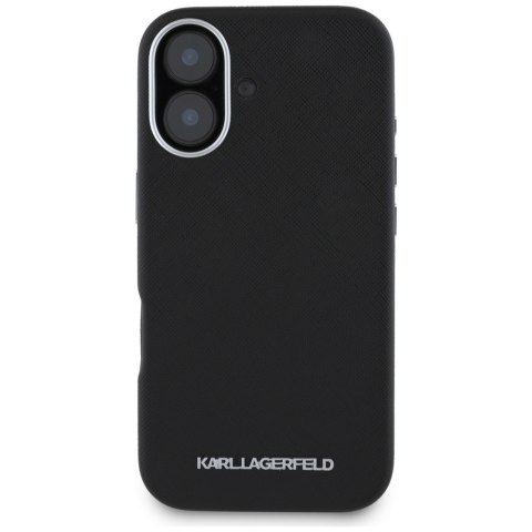 Karl Lagerfeld nakładka Hardcase MagSafe FW Saffiano Metal Logo do iPhone 16 6,1" Czarna Karl Lagerfeld nakładka Hardcase MagSafe FW Saffiano Metal Logo do iPhone 16 6,1" Czarna