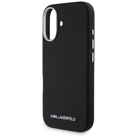Karl Lagerfeld nakładka Hardcase MagSafe FW Saffiano Metal Logo do iPhone 16 6,1" Czarna Karl Lagerfeld nakładka Hardcase MagSafe FW Saffiano Metal Logo do iPhone 16 6,1" Czarna