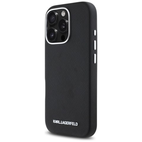 Karl Lagerfeld nakładka Hardcase MagSafe FW Saffiano Metal Logo do iPhone 16 Pro Max 6,9" Czarna Karl Lagerfeld nakładka Hardcase MagSafe FW Saffiano Metal Logo do iPhone 16 Pro Max 6,9" Czarna
