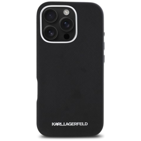 Karl Lagerfeld nakładka Hardcase MagSafe FW Saffiano Metal Logo do iPhone 16 Pro Max 6,9" Czarna Karl Lagerfeld nakładka Hardcase MagSafe FW Saffiano Metal Logo do iPhone 16 Pro Max 6,9" Czarna