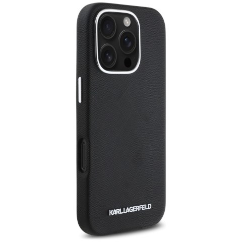 Karl Lagerfeld nakładka Hardcase MagSafe FW Saffiano Metal Logo do iPhone 16 Pro Max 6,9" Czarna Karl Lagerfeld nakładka Hardcase MagSafe FW Saffiano Metal Logo do iPhone 16 Pro Max 6,9" Czarna
