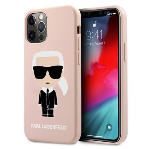 Karl Lagerfeld nakładka do iPhone 12 Mini 5,4" KLHCP12SSLFKPI jasno-różowa hard case Silicone Iconic Karl Lagerfeld nakładka do iPhone 12 Mini 5,4" KLHCP12SSLFKPI jasno-różowa hard case Silicone Iconic