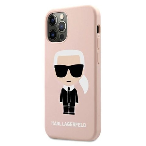 Karl Lagerfeld nakładka do iPhone 12 Mini 5,4" KLHCP12SSLFKPI jasno-różowa hard case Silicone Iconic Karl Lagerfeld nakładka do iPhone 12 Mini 5,4" KLHCP12SSLFKPI jasno-różowa hard case Silicone Iconic