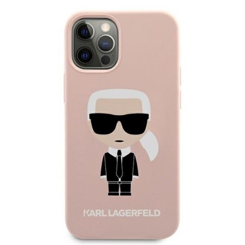 Karl Lagerfeld nakładka do iPhone 12 Mini 5,4" KLHCP12SSLFKPI jasno-różowa hard case Silicone Iconic Karl Lagerfeld nakładka do iPhone 12 Mini 5,4" KLHCP12SSLFKPI jasno-różowa hard case Silicone Iconic