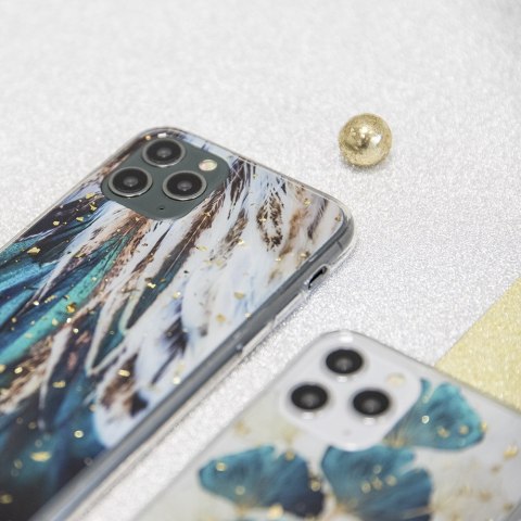 Nakładka Gold Glam do iPhone 11 pióra Nakładka Gold Glam do iPhone 11 pióra