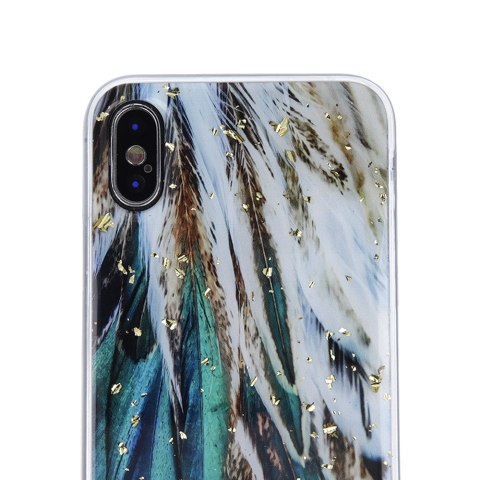 Nakładka Gold Glam do Xiaomi Redmi Note 10 Pro / 10 Pro Max pióra Nakładka Gold Glam do Xiaomi Redmi Note 10 Pro / 10 Pro Max pióra