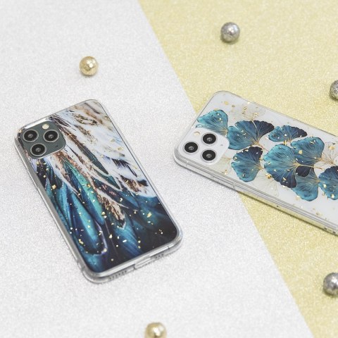 Nakładka Gold Glam do Xiaomi Redmi Note 10 Pro / 10 Pro Max pióra Nakładka Gold Glam do Xiaomi Redmi Note 10 Pro / 10 Pro Max pióra