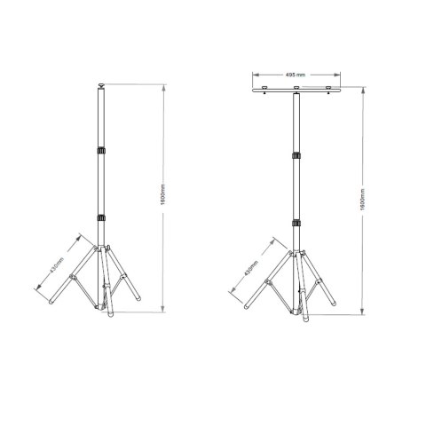 Naświetlacz LED na statywie 2x30W 6000K Forever Light Naświetlacz LED na statywie 2x30W 6000K Forever Light