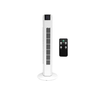 Wentylator kolumnowy 82cm, 50W LCD + pilot, biały